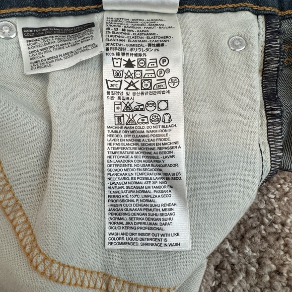 Levi's 511 Slim Fit Jeans Men's 40x30 Blue Stretch Denim Dark Wash - Picture 9 of 10